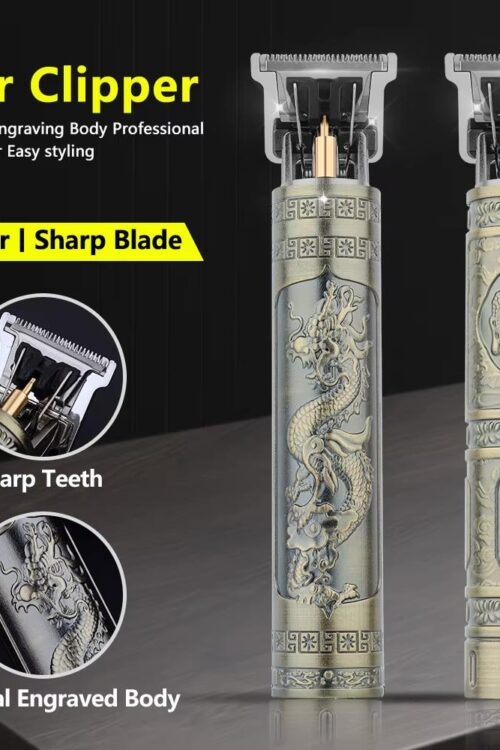 Men’s Hair Clipper Professional – Metal Body Rechargeable Hair Cutting Machine