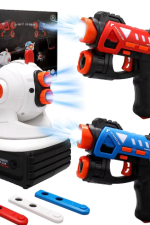 CSTAG UFO Duck Hunt Laser Gun Game Projector Shooting Toy for Children Indoor Fun Game